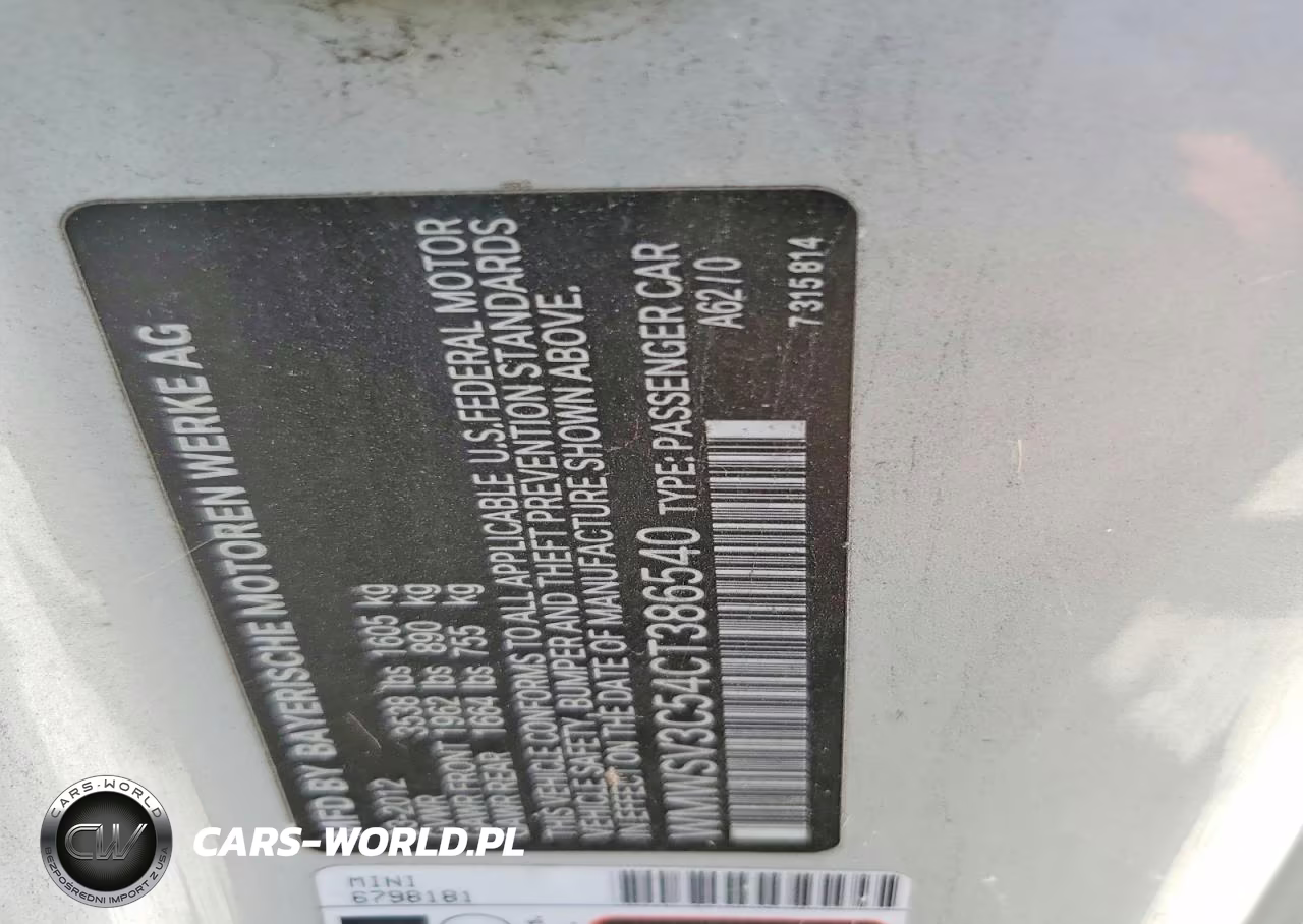 2012 Mini Cooper S VIN:WMWSV3C54CT386540 - 12