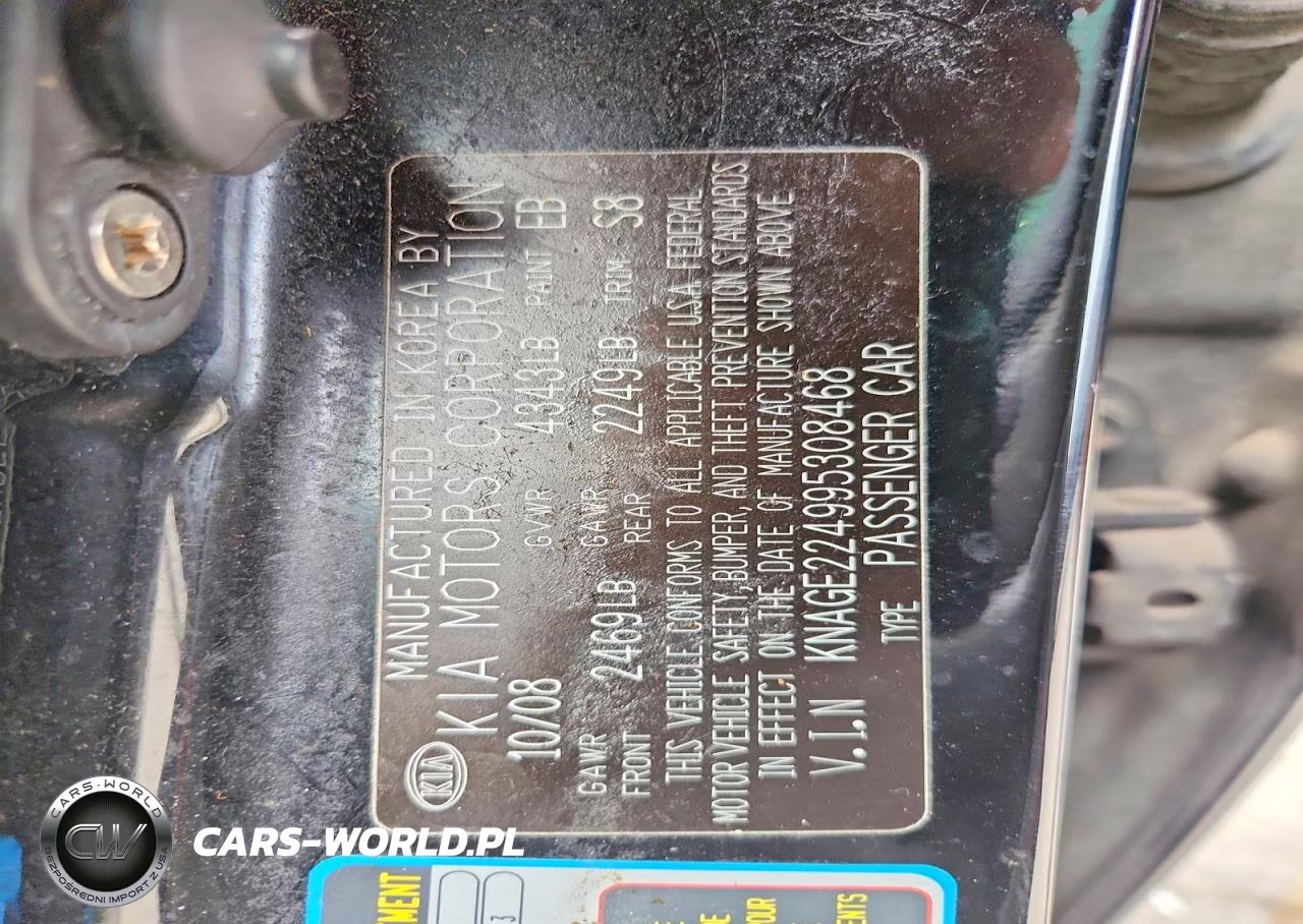2009 Kia Optima Ex VIN:KNAGE224995308468 - 13