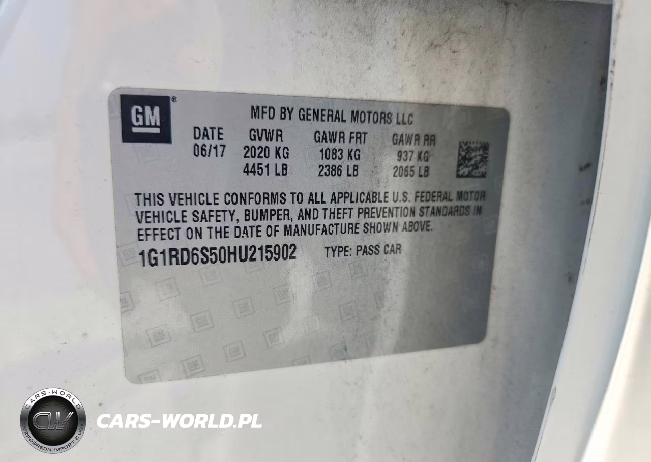 2017 Chevrolet Volt Premier VIN:1G1RD6S50HU215902 - 12