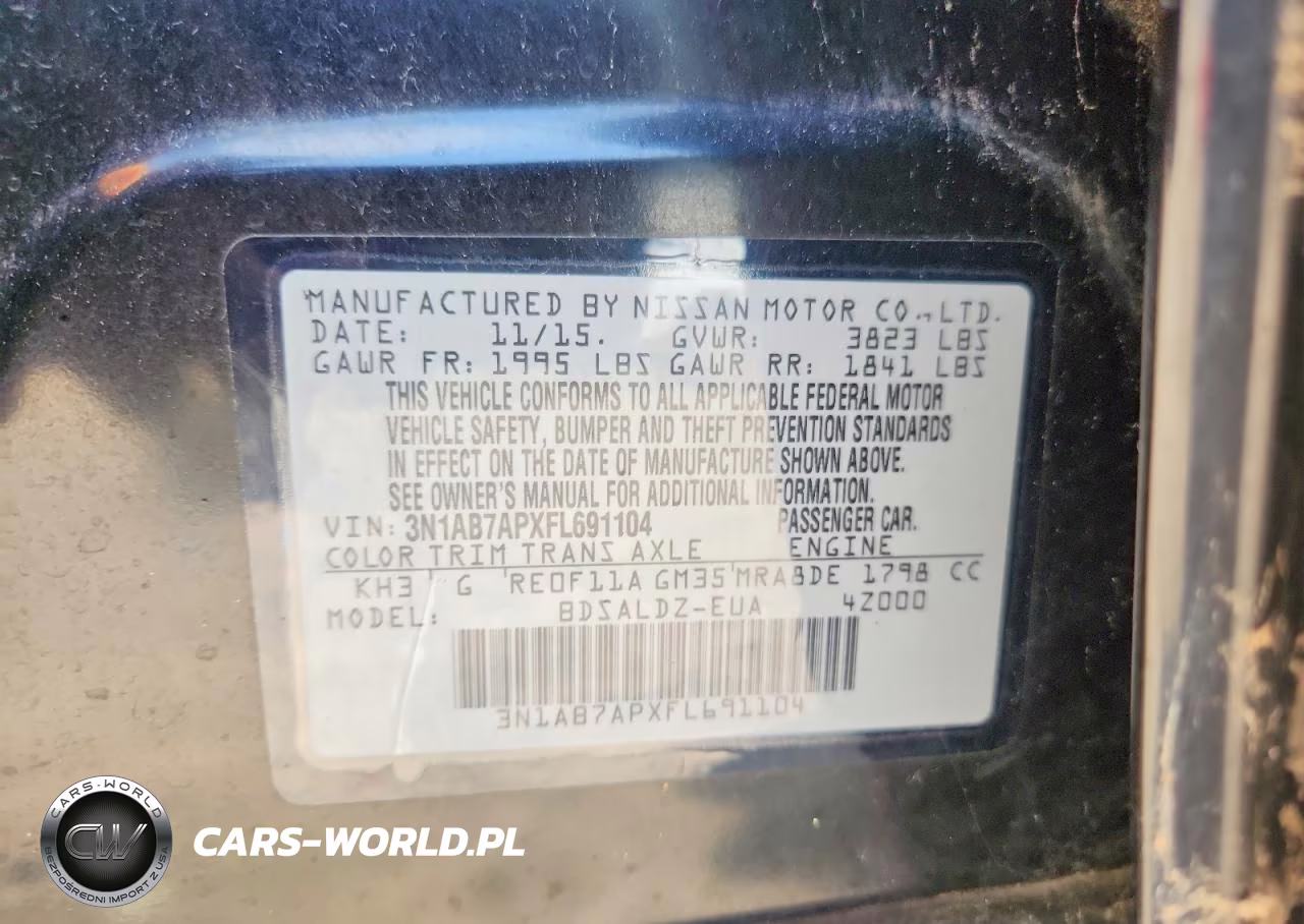 2015 Nissan Sentra Sv VIN:3N1AB7APXFL691104 - 12