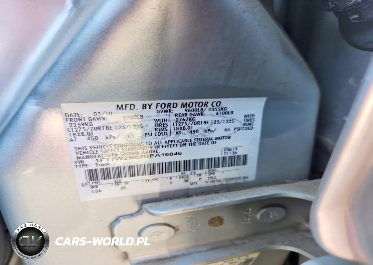 2011 Ford F250 Super Duty VIN:1FT7W2B62BEA16846 - 12