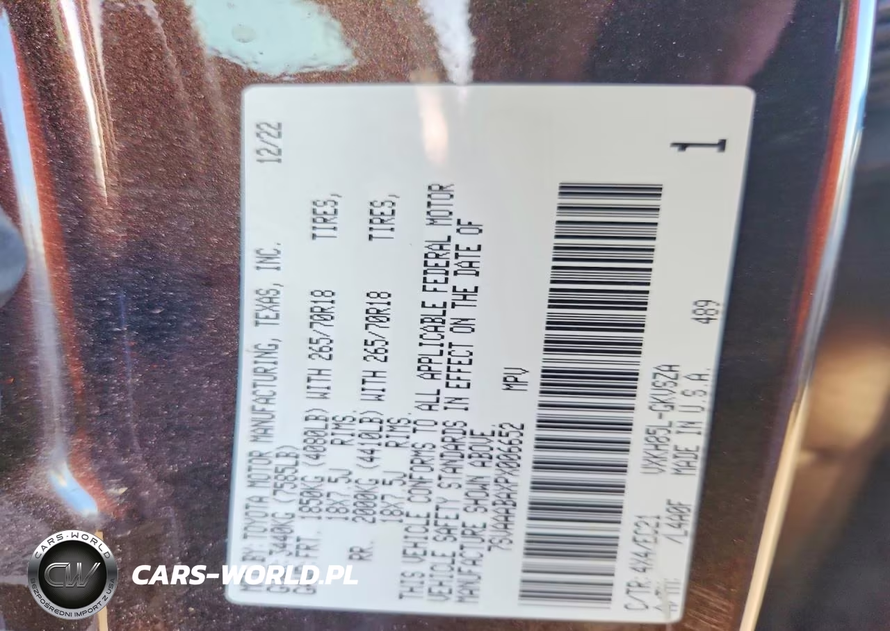 2023 Toyota Sequoia Sr5 VIN:7SVAAABAXPX006652 - 13