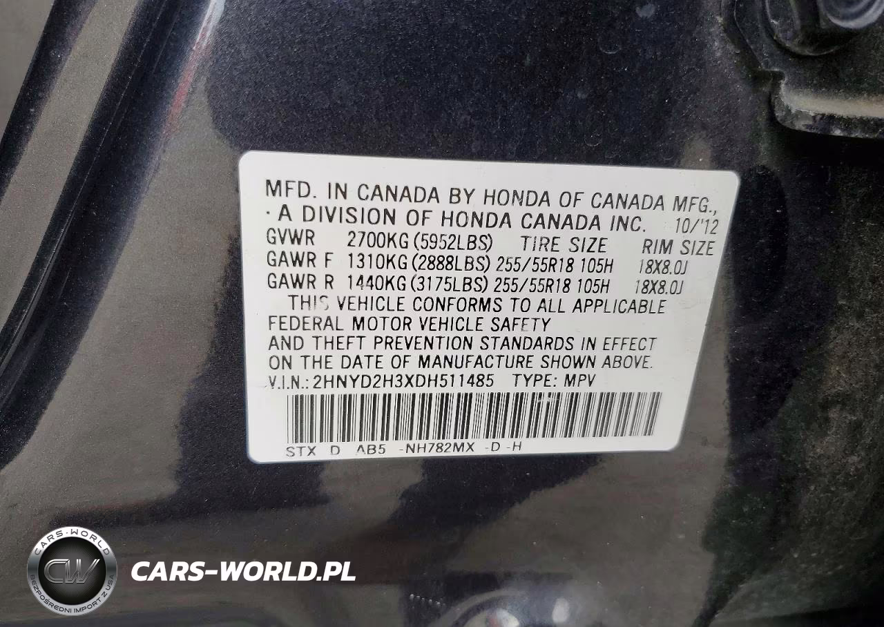 2013 Acura Mdx Technology VIN:2HNYD2H3XDH511485 - 13