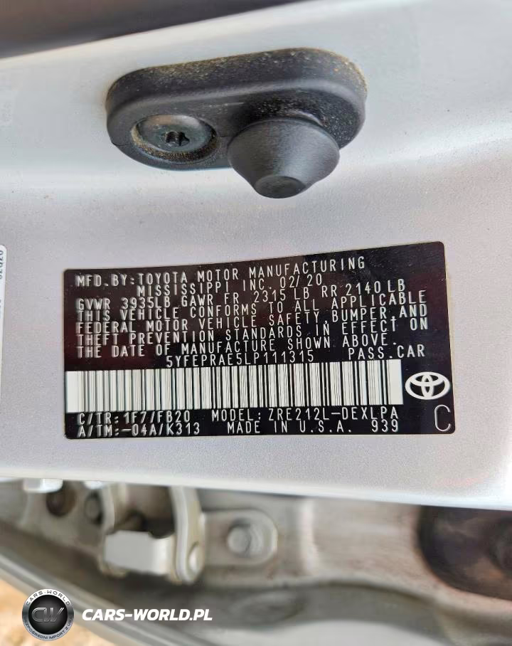 2020 Toyota Corolla Le VIN:5YFEPRAE5LP111315 - 13