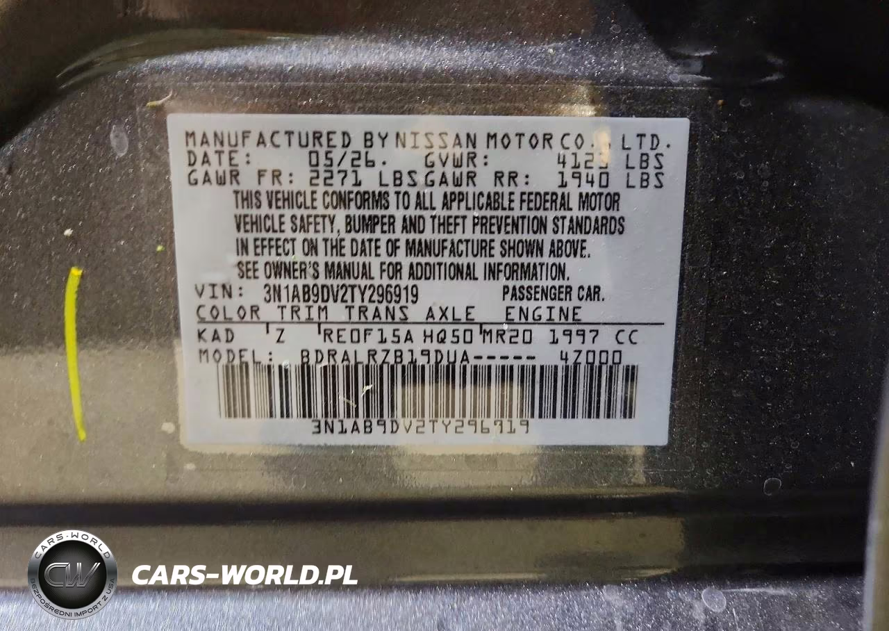2026 Nissan Sentra Sr VIN:3N1AB9DV2TY296919 - 12