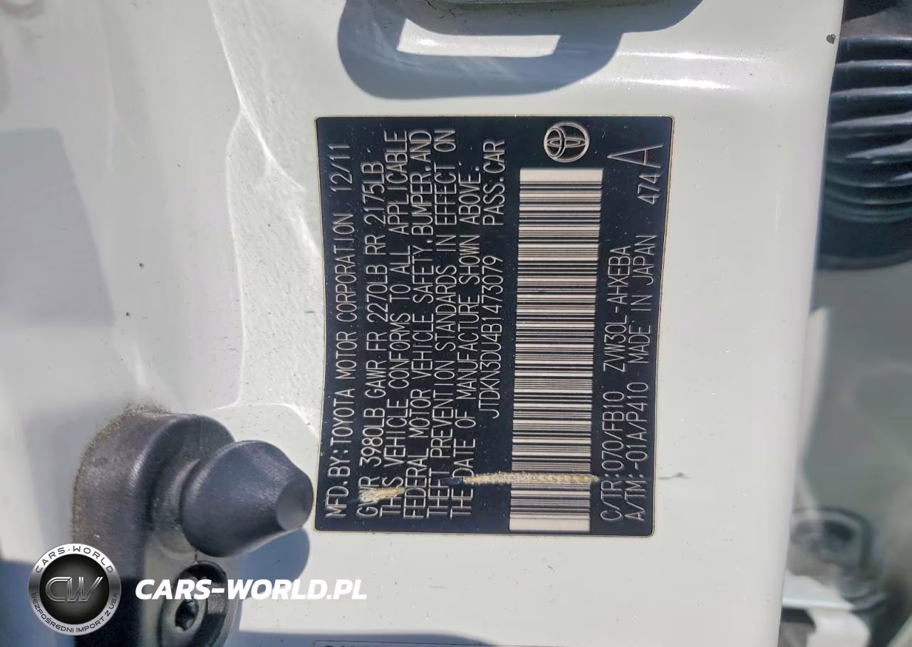 2011 Toyota Prius Two VIN:JTDKN3DU4B1473079 - 12