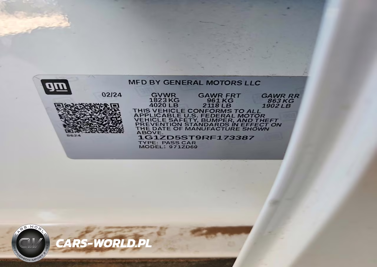 2024 Chevrolet Malibu Lt VIN:1G1ZD5ST9RF173387 - 12