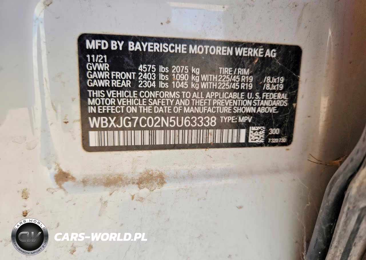 2022 BMW X1 Sdrive28I VIN:WBXJG7C02N5U63338 - 12