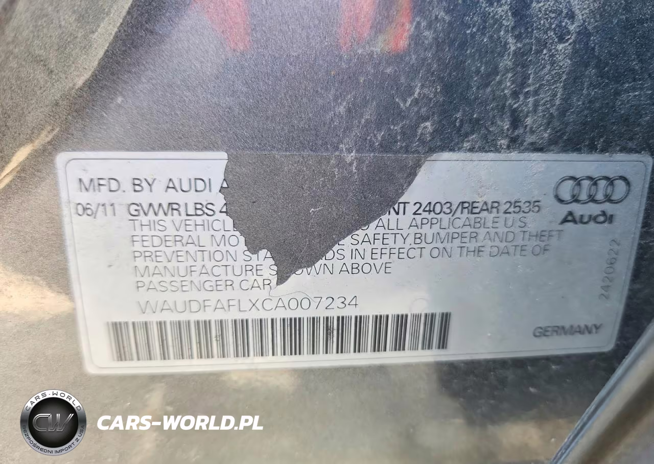 2012 Audi A4 Premium VIN:WAUDFAFLXCA007234 - 12