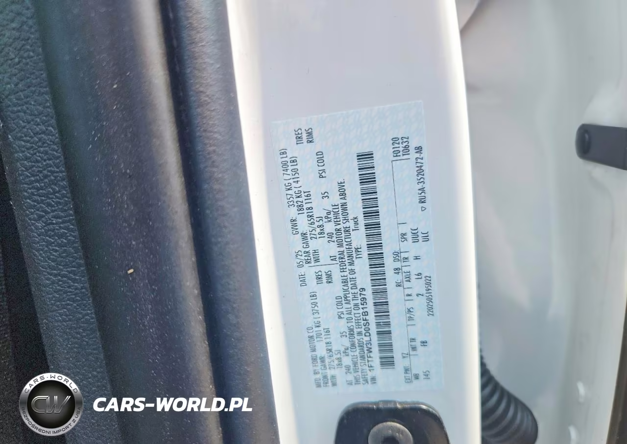 2025 Ford F150 Xlt VIN:1FTFW3LD0SFB15979 - 12