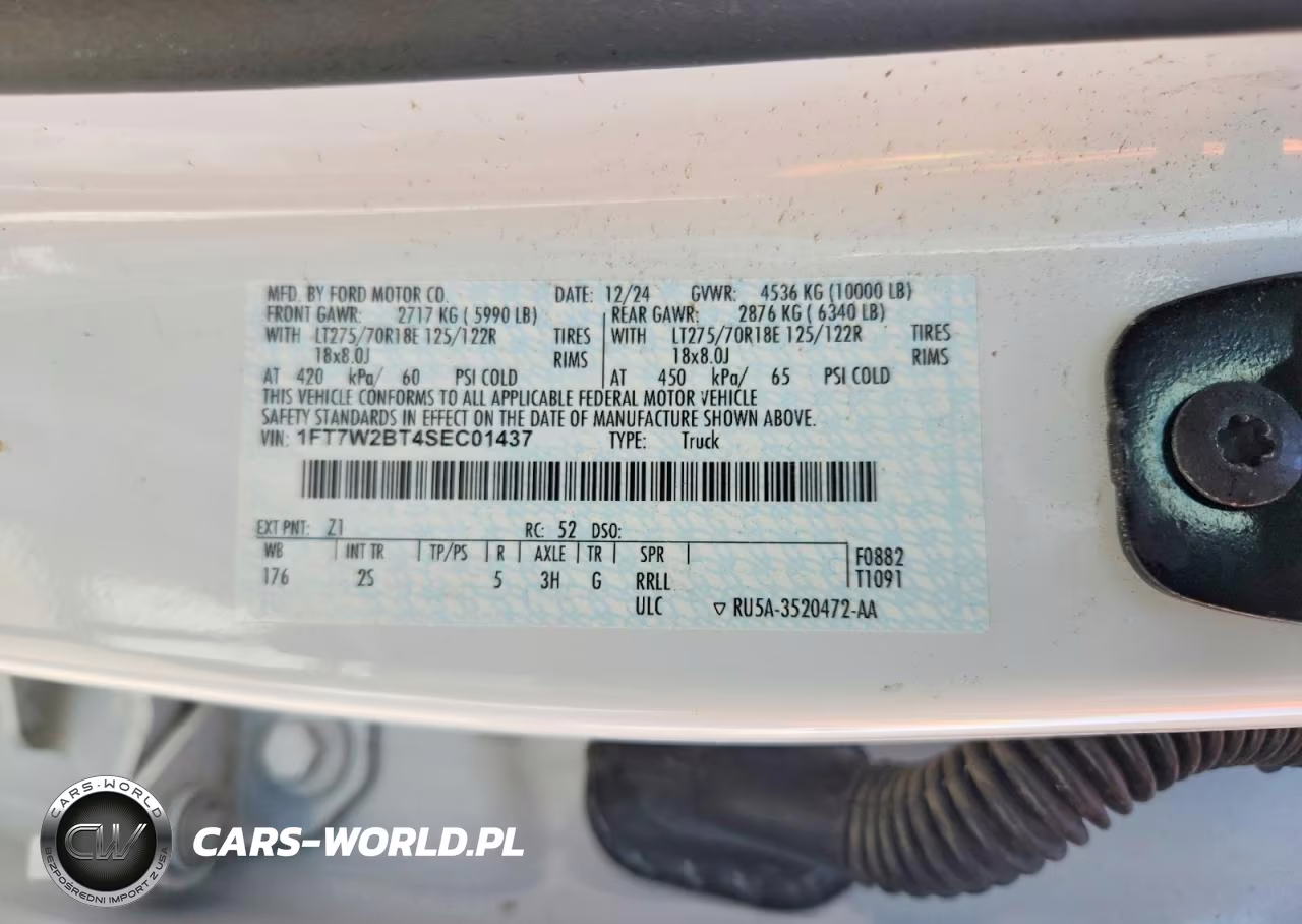 2025 Ford F250 Super Duty VIN:1FT7W2BT4SEC01437 - 12