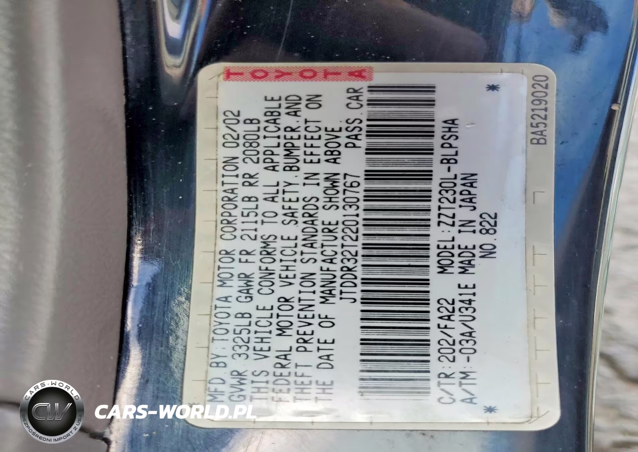 2002 Toyota Celica Gt VIN:JTDDR32T220130767 - 12