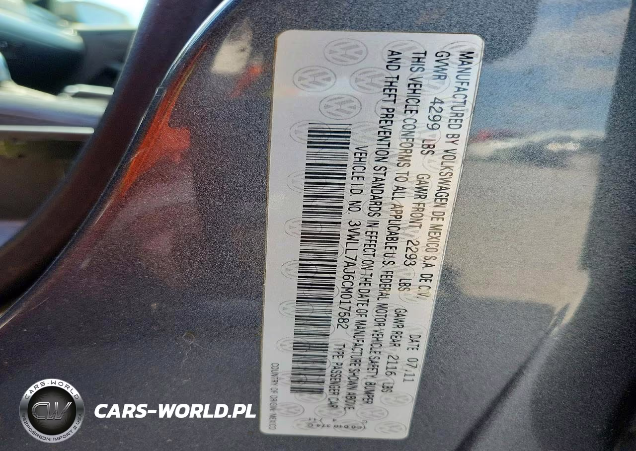 2012 Volkswagen Jetta Tdi VIN:3VWLL7AJ6CM017582 - 12