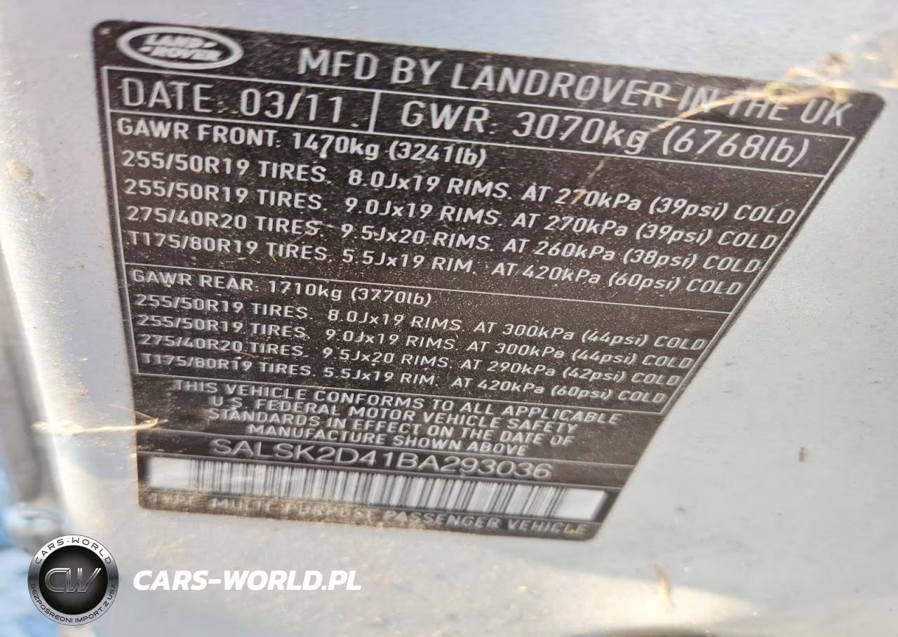 2011 Land Rover Range Rover Sport Lux VIN:SALSK2D41BA293036 - 13