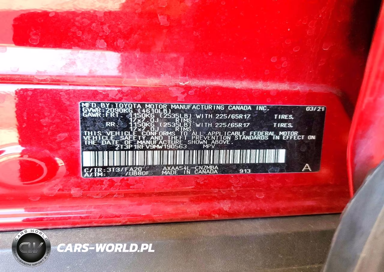 2021 Toyota Rav4 Xle VIN:2T3P1RFV9MW190563 - 13