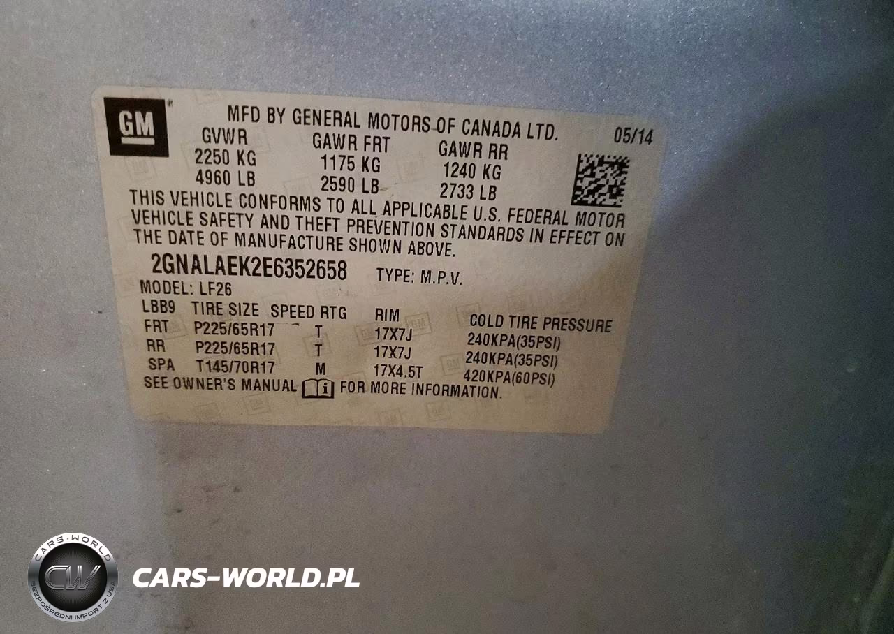 2014 Chevrolet Equinox Ls VIN:2GNALAEK2E6352658 - 13
