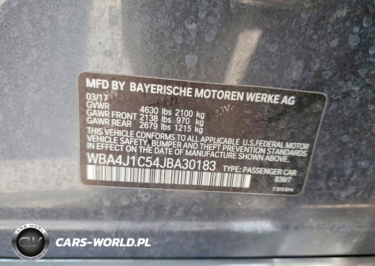 2018 BMW 430I Gran Coupe VIN:WBA4J1C54JBA30183 - 13