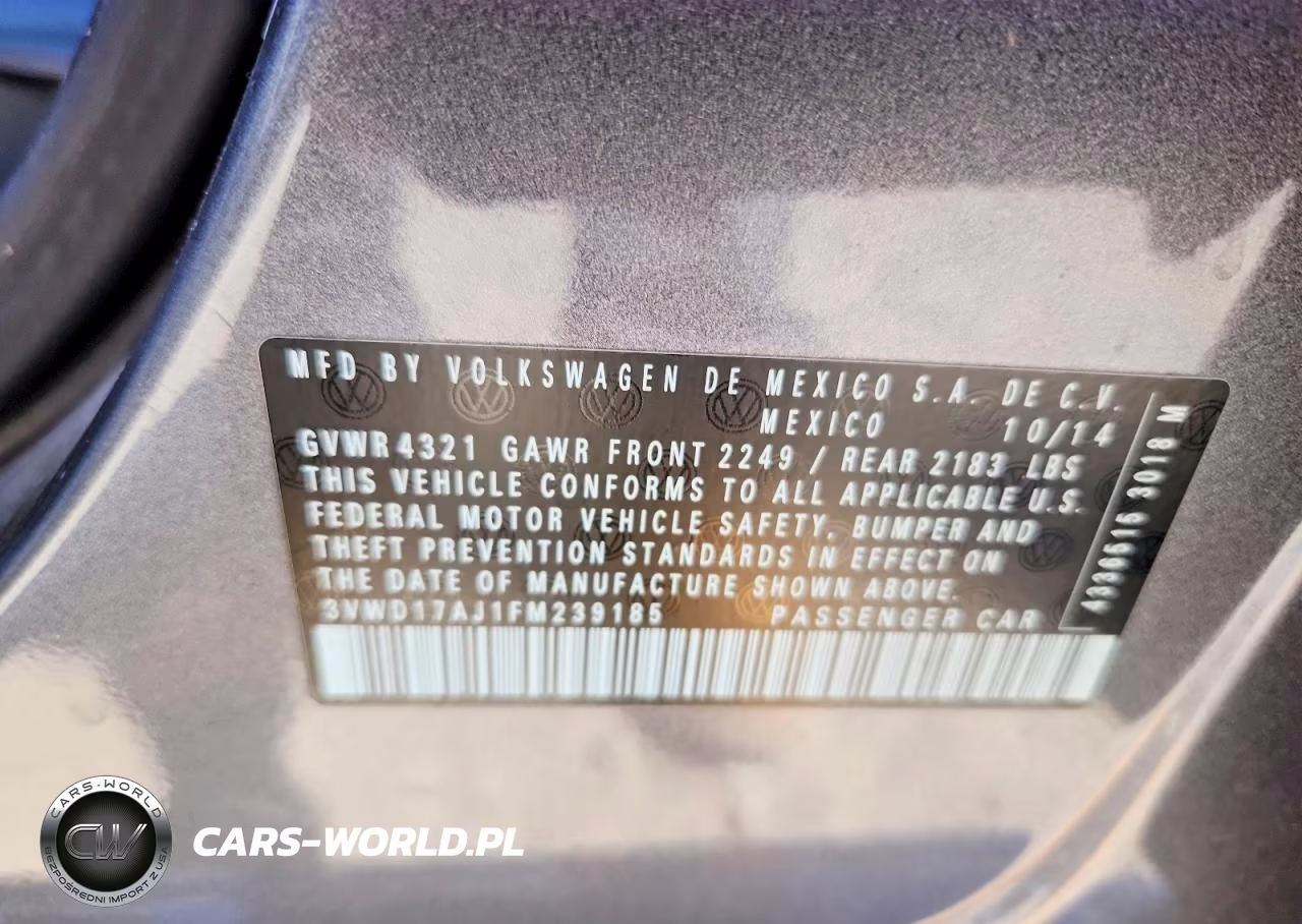 2015 Volkswagen Jetta Se VIN:3VWD17AJ1FM239185 - 12
