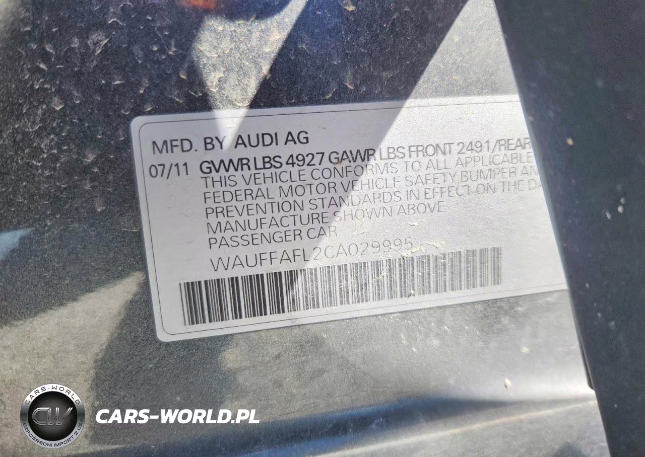 2012 Audi A4 Premium Plus VIN:WAUFFAFL2CA029995 - 12