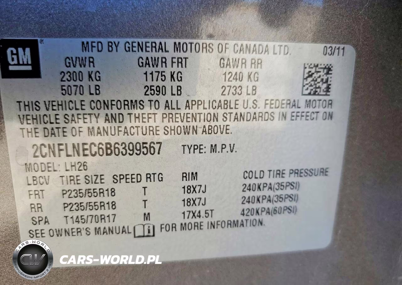2011 Chevrolet Equinox 2Lt VIN:2CNFLNEC6B6399567 - 13