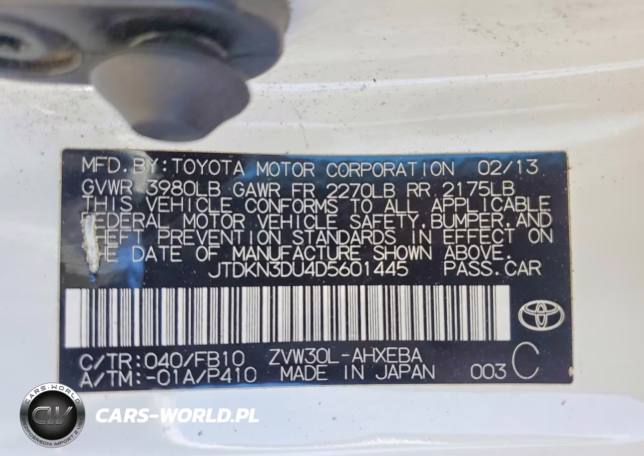 2013 Toyt Prius VIN:JTDKN3DU4D5601445 - 12