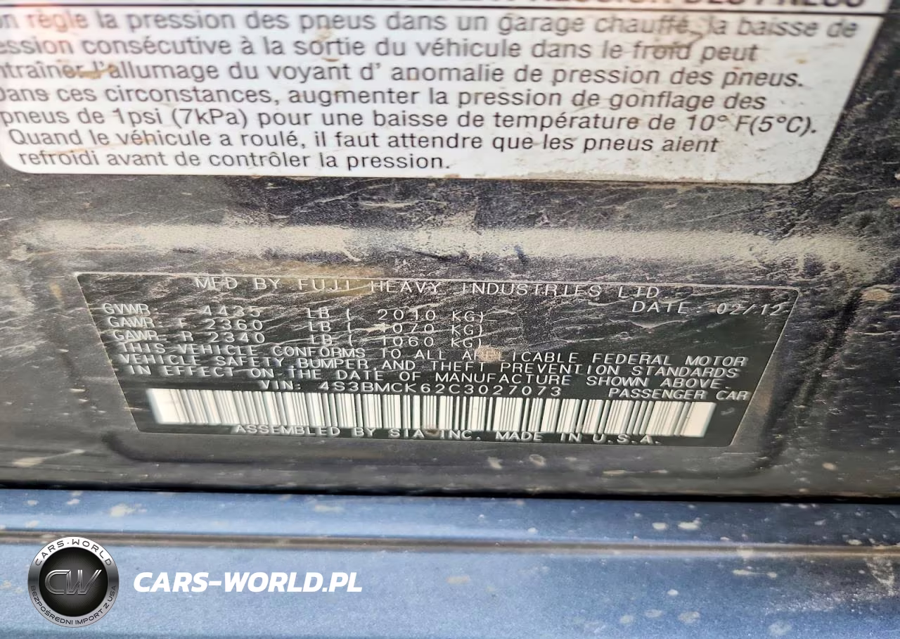 2012 Subaru Legacy 2.5I Limited VIN:4S3BMCK62C3027073 - 12
