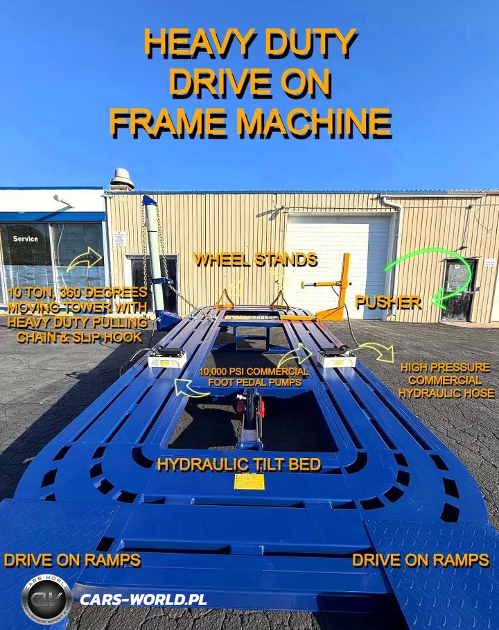 2026 Drive On Tilt Bed Frame Machine + Pusher – zdjęcie 1 z 10