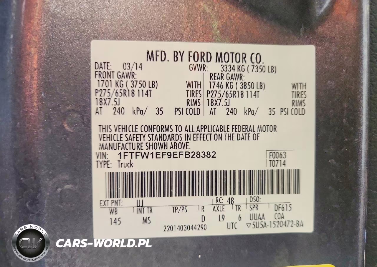 2014 Ford F150 Supercrew VIN:1FTFW1EF9EFB28382 - 12