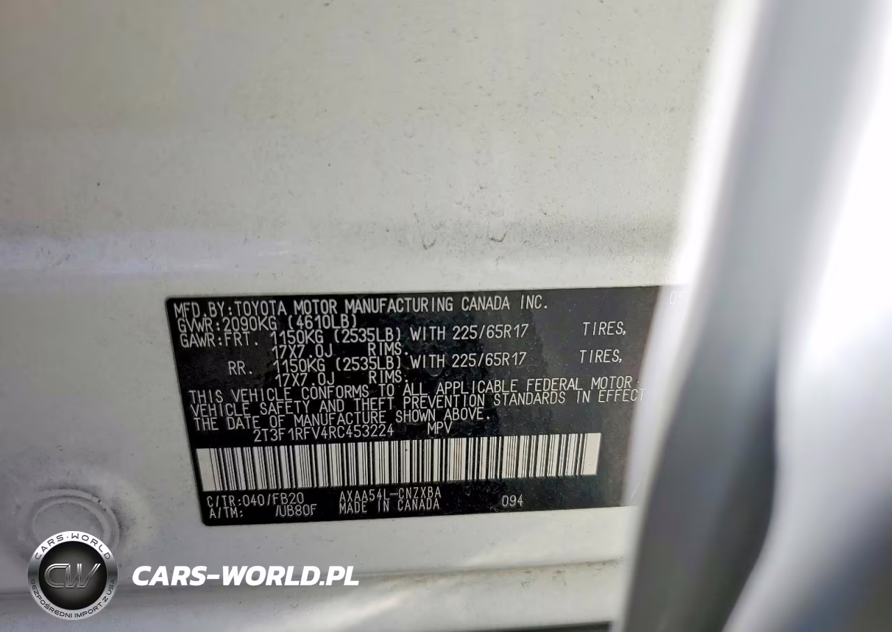 2024 Toyota Rav4 Le VIN:2T3F1RFV4RC453224 - 13