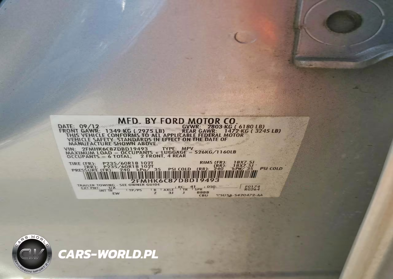2013 Ford Flex Sel VIN:2FMHK6C87DBD19493 - 13