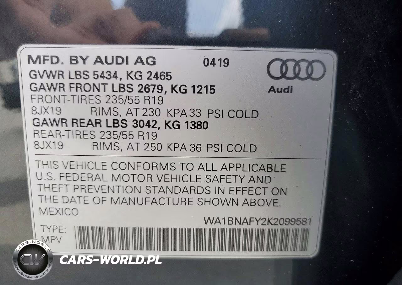 2019 Audi Q5 Premium Plus VIN:WA1BNAFY2K2099581 - 12