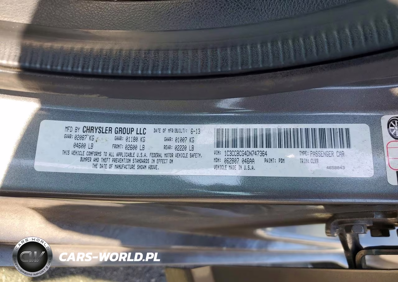 2013 Chrysler 200 Limited VIN:1C3CCBCG4DN747364 - 12