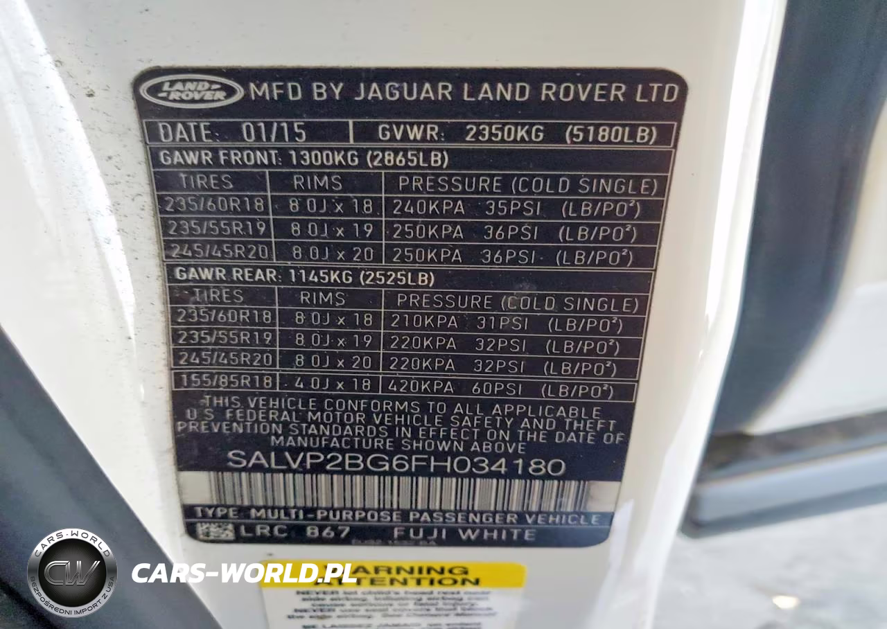 2015 Land Rover Range Rover Evoque Pure Plus VIN:SALVP2BG6FH034180 - 13