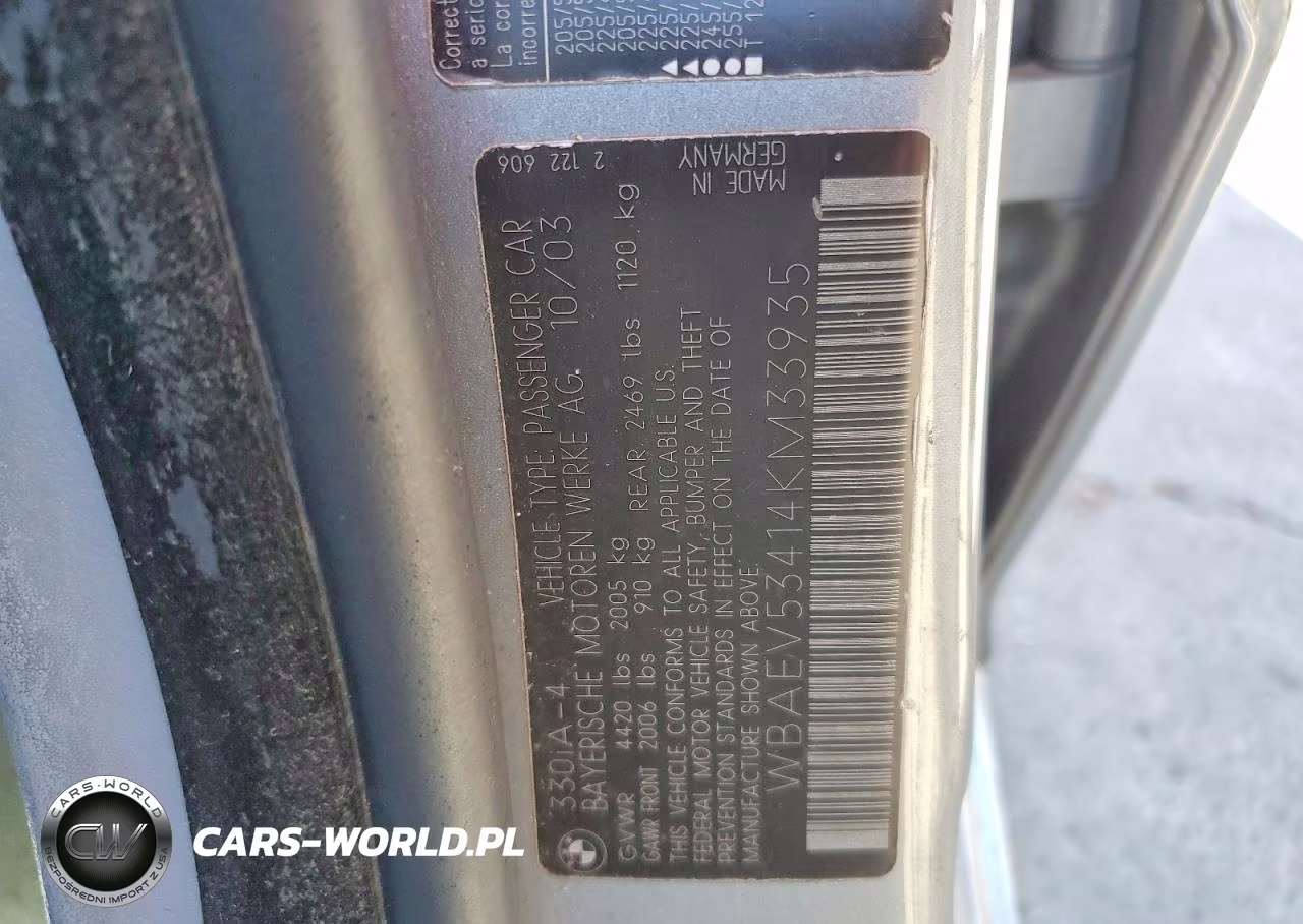 2004 BMW 330 I VIN:WBAEV53414KM33935 - 12