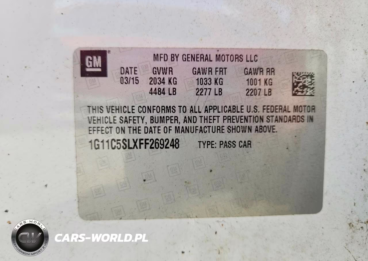 2015 Chevrolet Malibu 1Lt VIN:1G11C5SLXFF269248 - 12