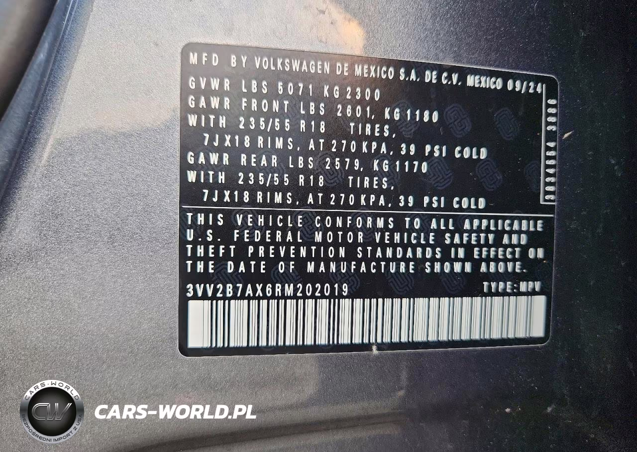 2024 Volkswagen Tiguan Se VIN:3VV2B7AX6RM202019 - 14