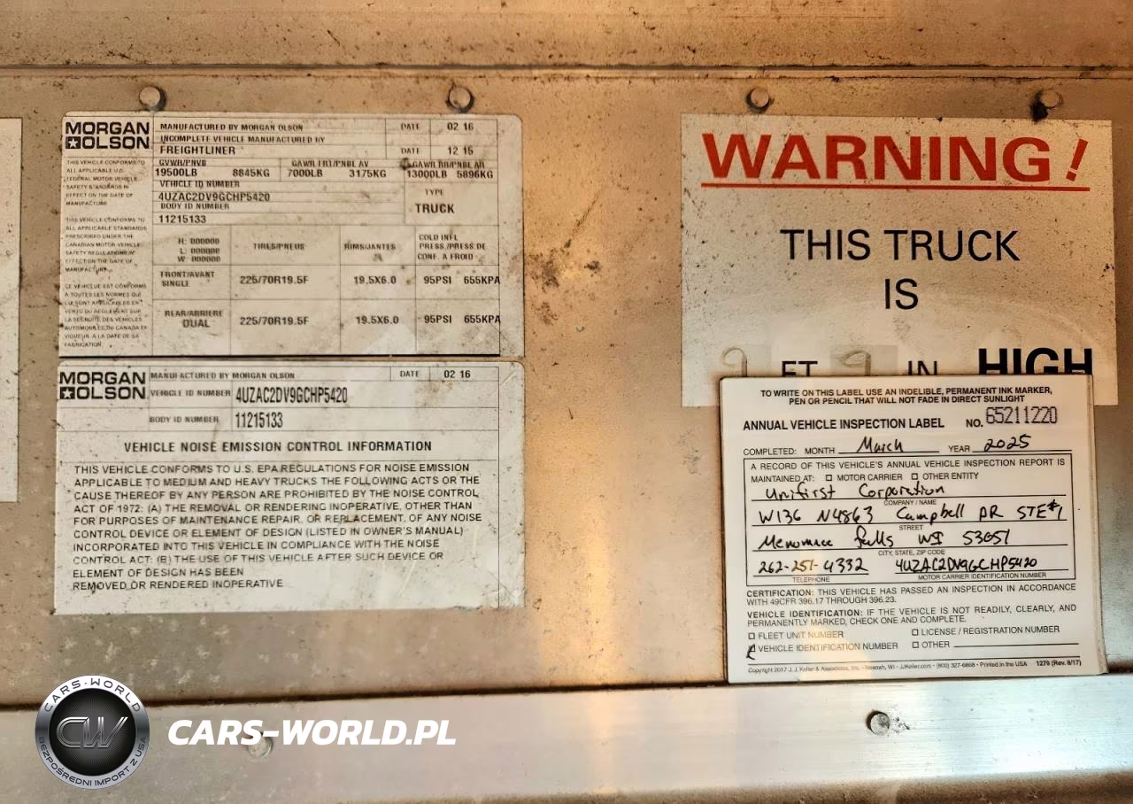 2016 Freightliner Chassis M Line Walk-In Van VIN:4UZAC2DV9GCHP5420 - 13