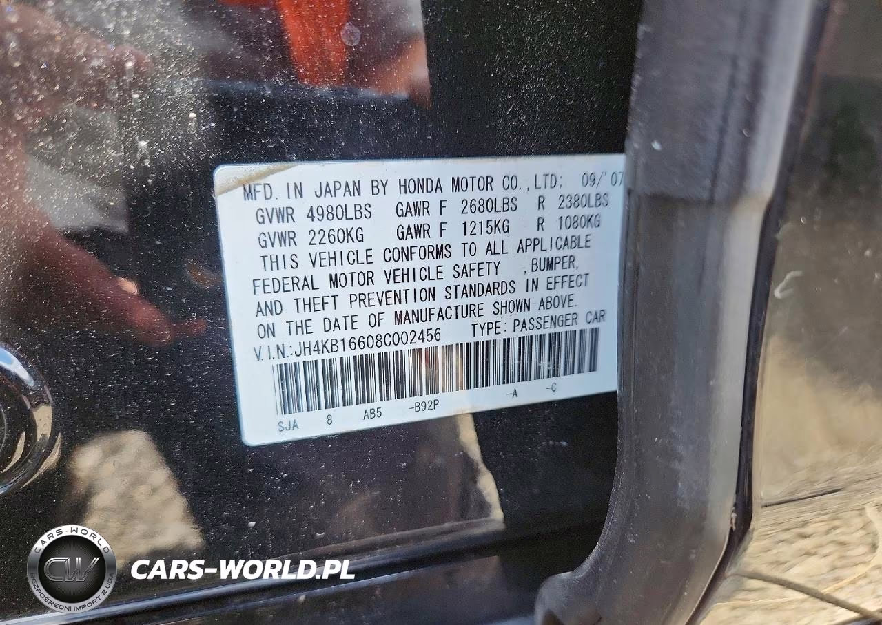 2008 Acura Rl VIN:JH4KB16608C002456 - 12