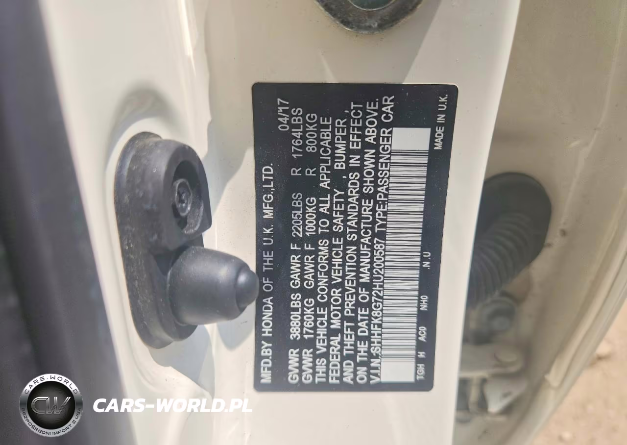 2017 Honda Civic Type-R Touring VIN:SHHFK8G72HU200587 - 12