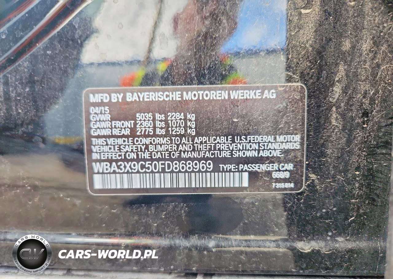 2015 BMW 335 Xigt VIN:WBA3X9C50FD868969 - 12