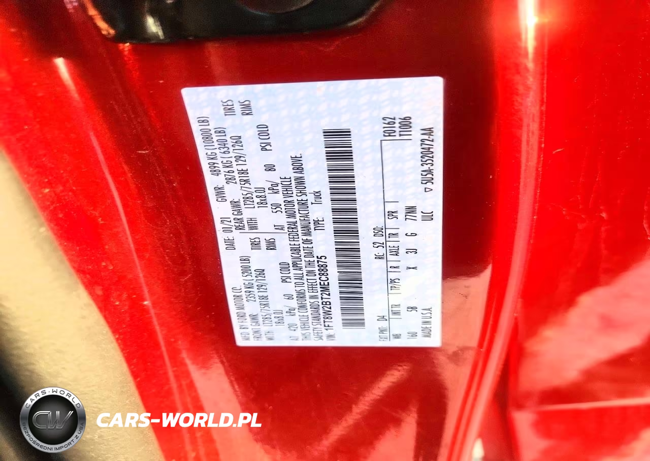 2021 Ford F250 Super Duty VIN:1FT8W2BT2MEC88875 - 12
