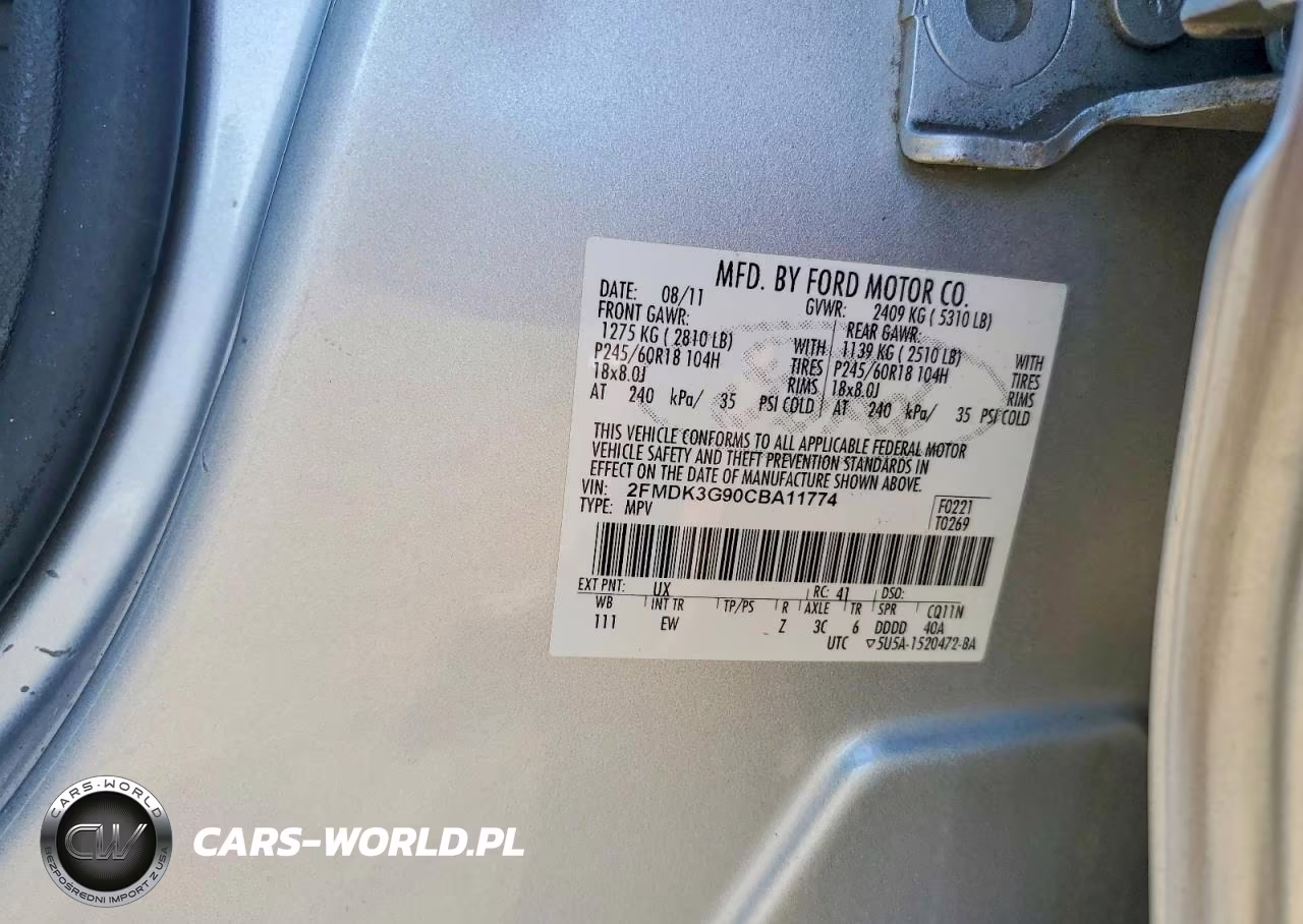 2012 Ford Edge Se VIN:2FMDK3G90CBA11774 - 13