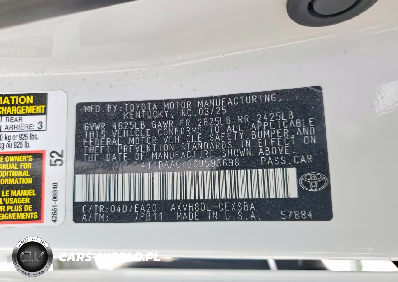 2025 Toyota Camry Se VIN:4T1DAACK3SU593698 - 13