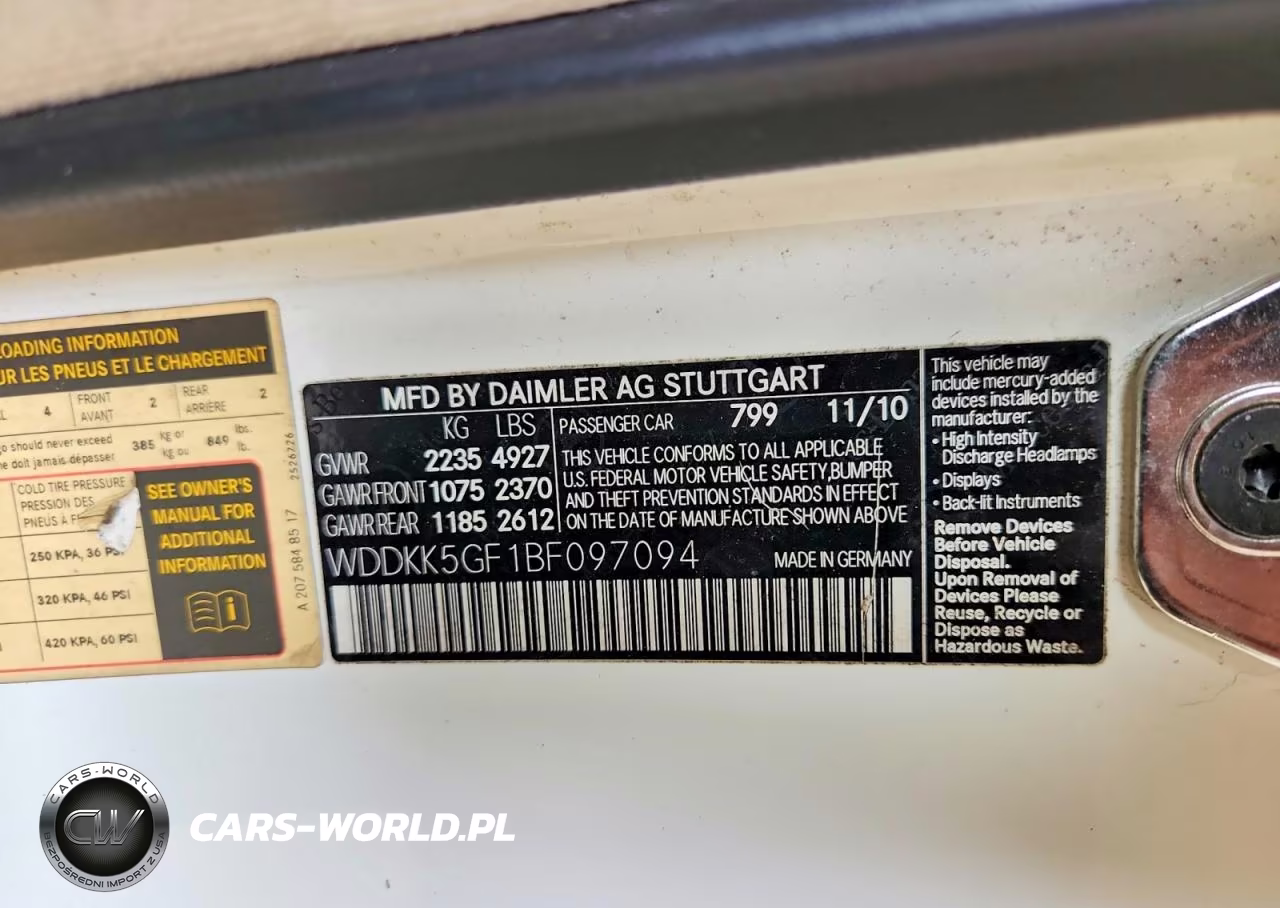 2011 Mercedes-Benz E 350 VIN:WDDKK5GF1BF097094 - 13