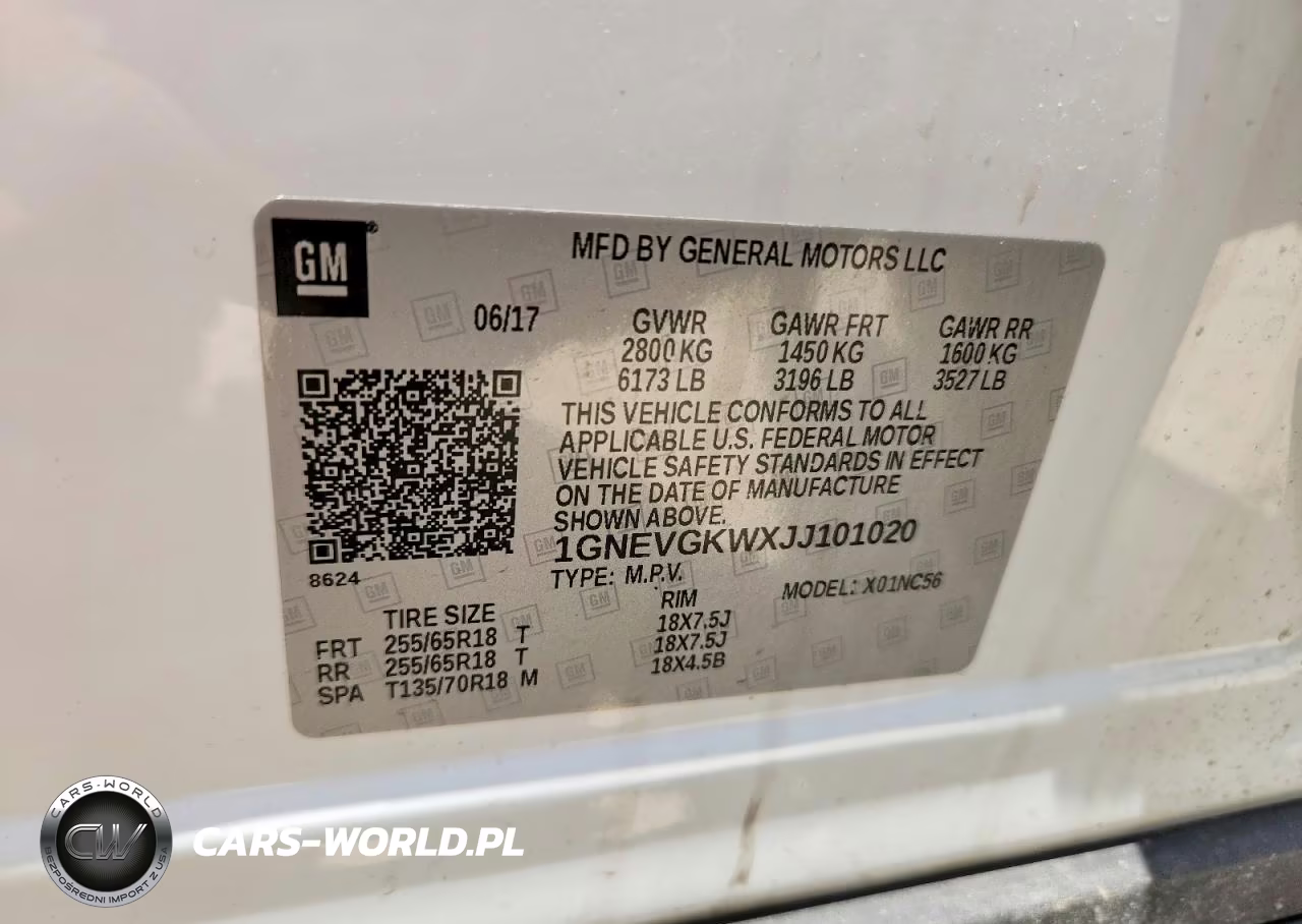 2018 Chevrolet Traverse Lt VIN:1GNEVGKWXJJ101020 - 14