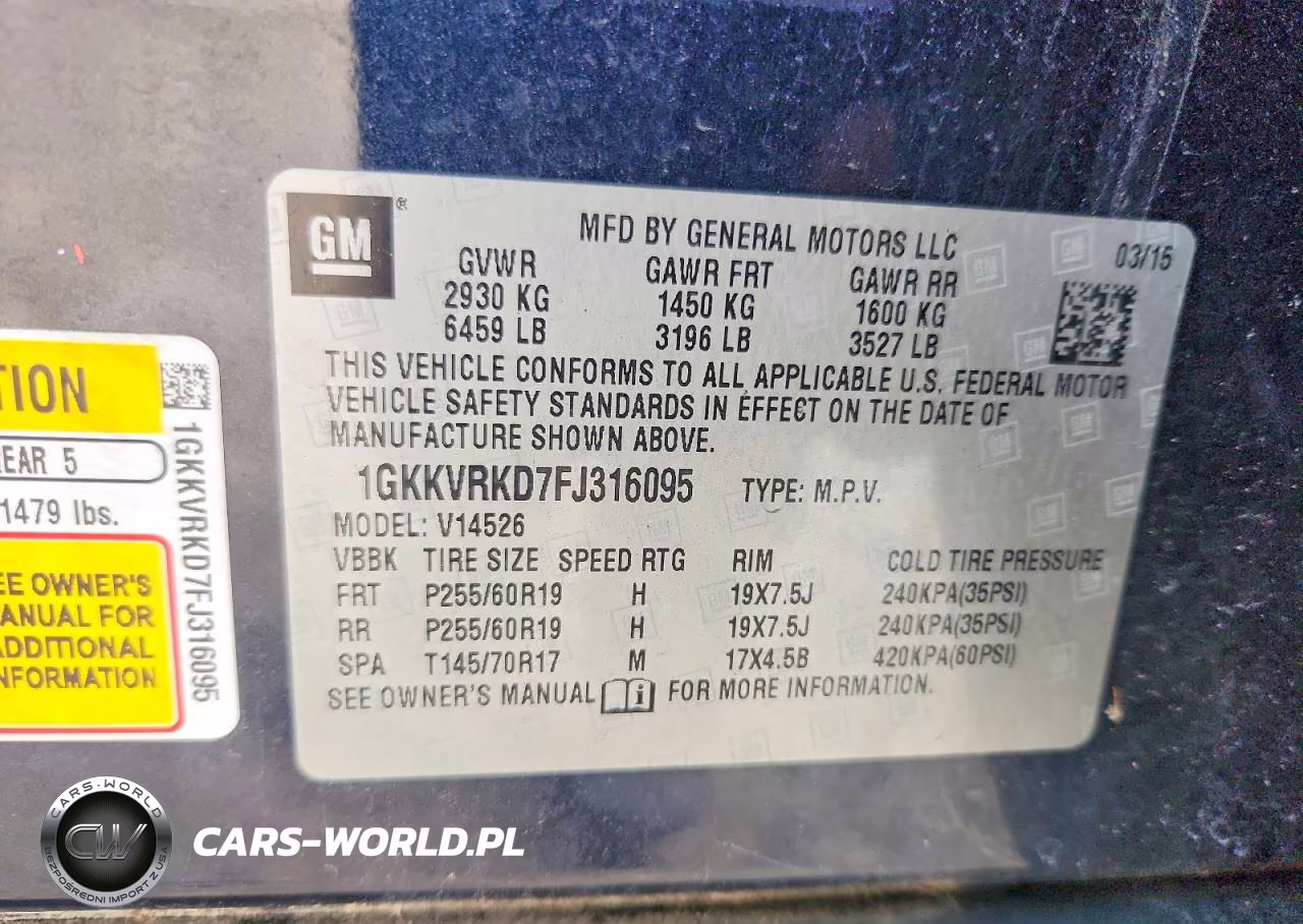 2015 GMC Acadia Slt-1 VIN:1GKKVRKD7FJ316095 - 13