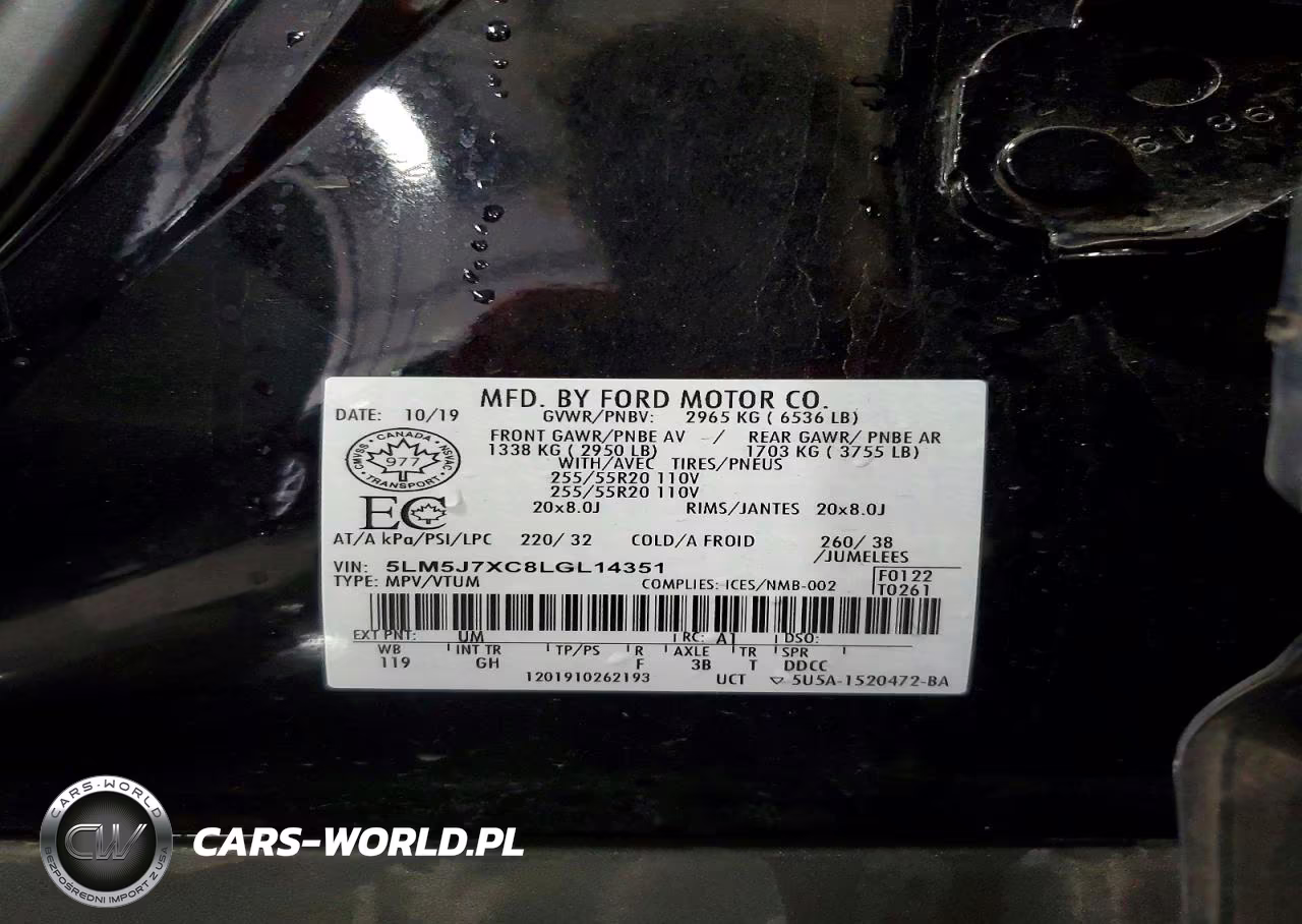 2020 Lincoln Aviator Reserve VIN:5LM5J7XC8LGL14351 - 13