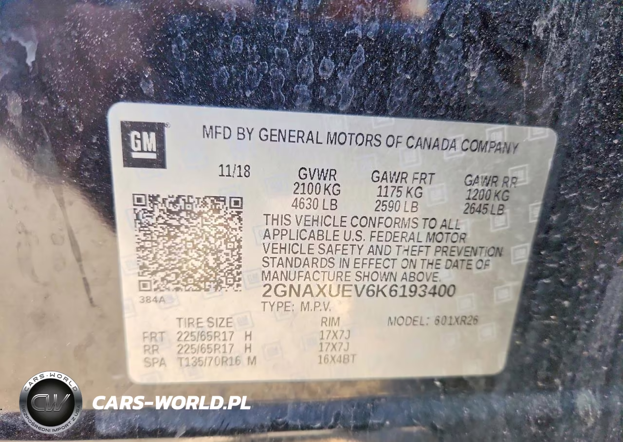 2019 Chevrolet Equinox Lt VIN:2GNAXUEV6K6193400 - 12