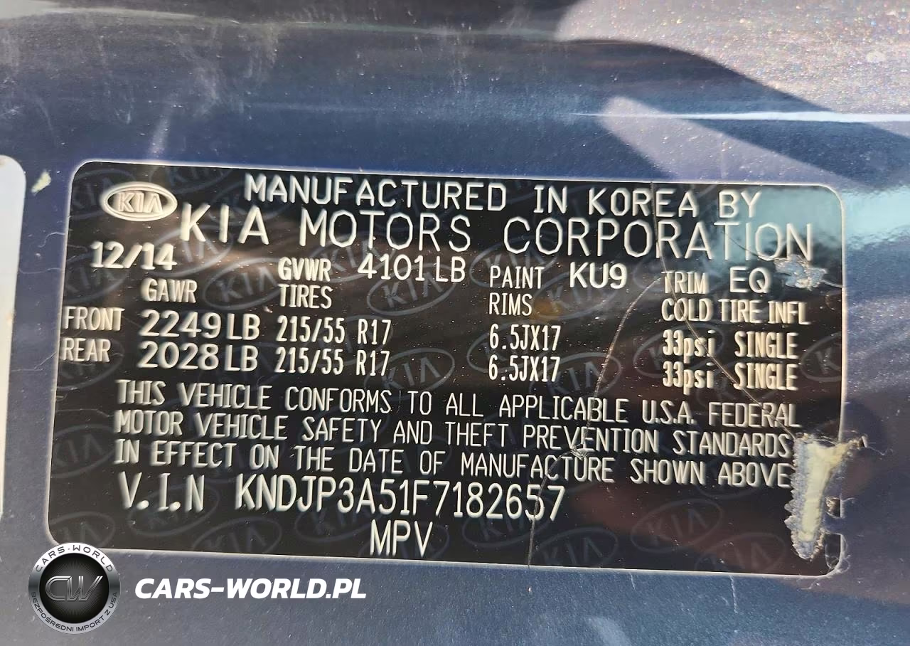 2015 Kia Soul + VIN:KNDJP3A51F7182657 - 12