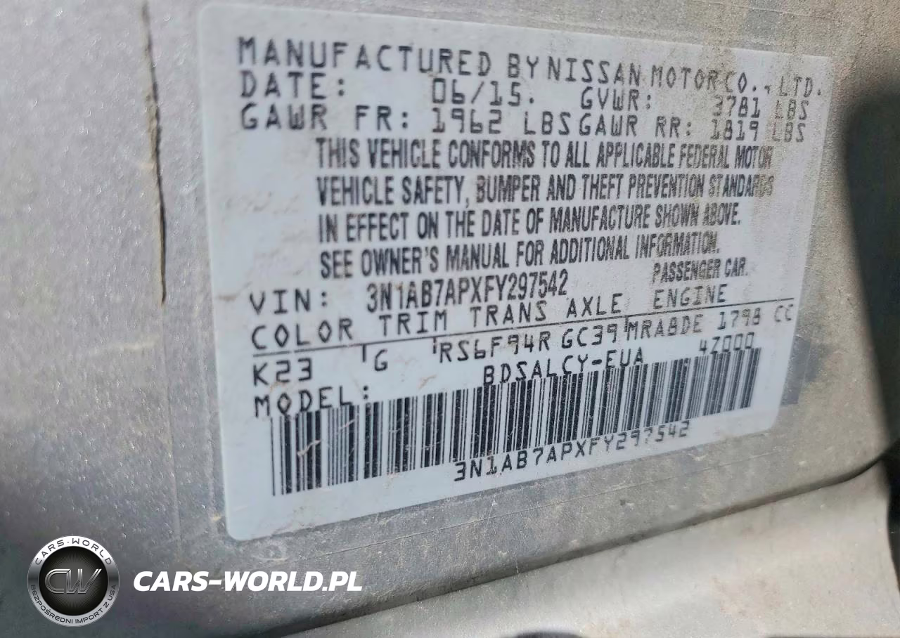 2015 Nissan Sentra S VIN:3N1AB7APXFY297542 - 12
